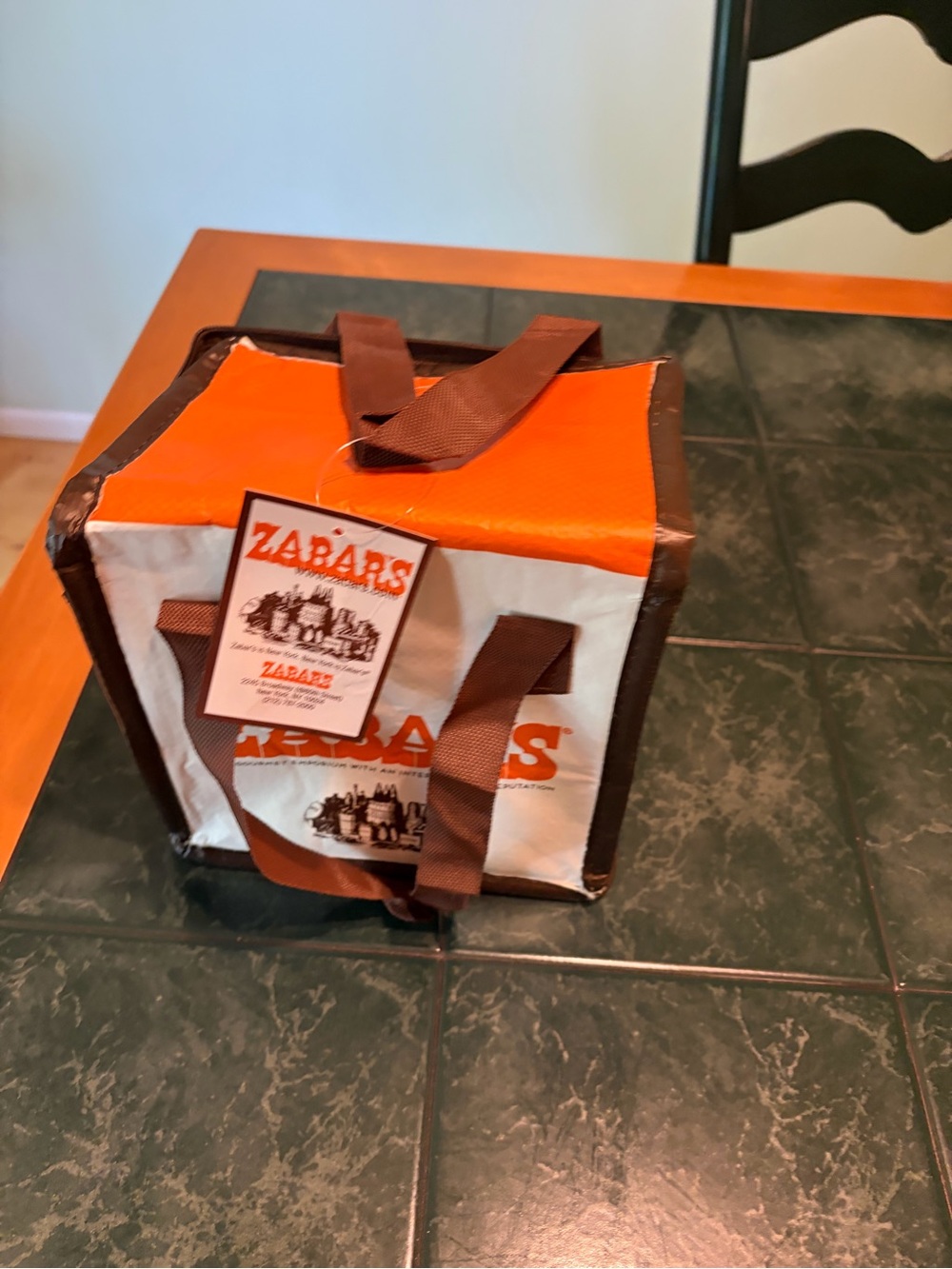 Zabar's Insulated Tote and Cooler Set in Orange and White - Picture 2 of 16